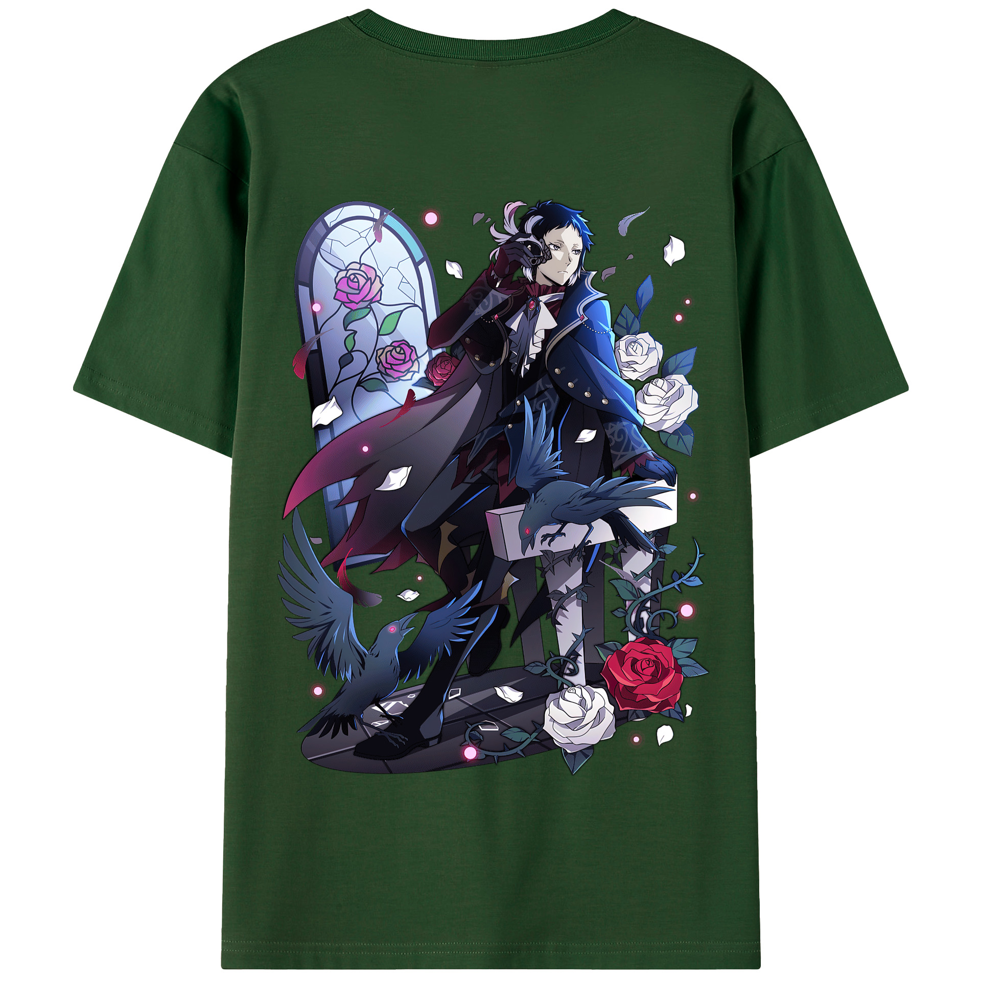 （画像用） 文豪ストレイドッグス Bungo Stray Dogs 綿100％半袖Tシャツ（背面プリント）